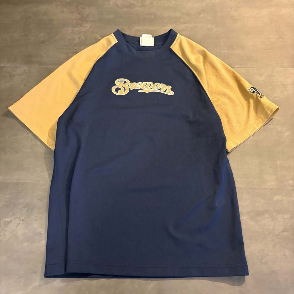 Vintage Lee Sport Milwaukee Brewers MLB Mesh Raglan T-Shirt Size M